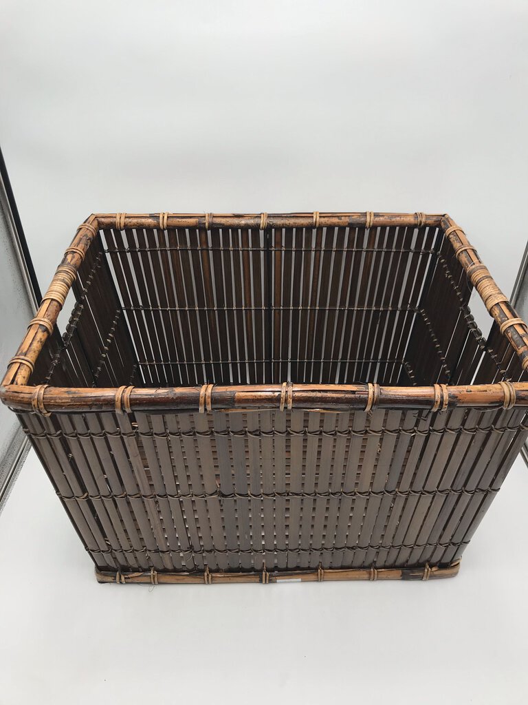 Dark Brown Wicker Bamboo Basket 16x22