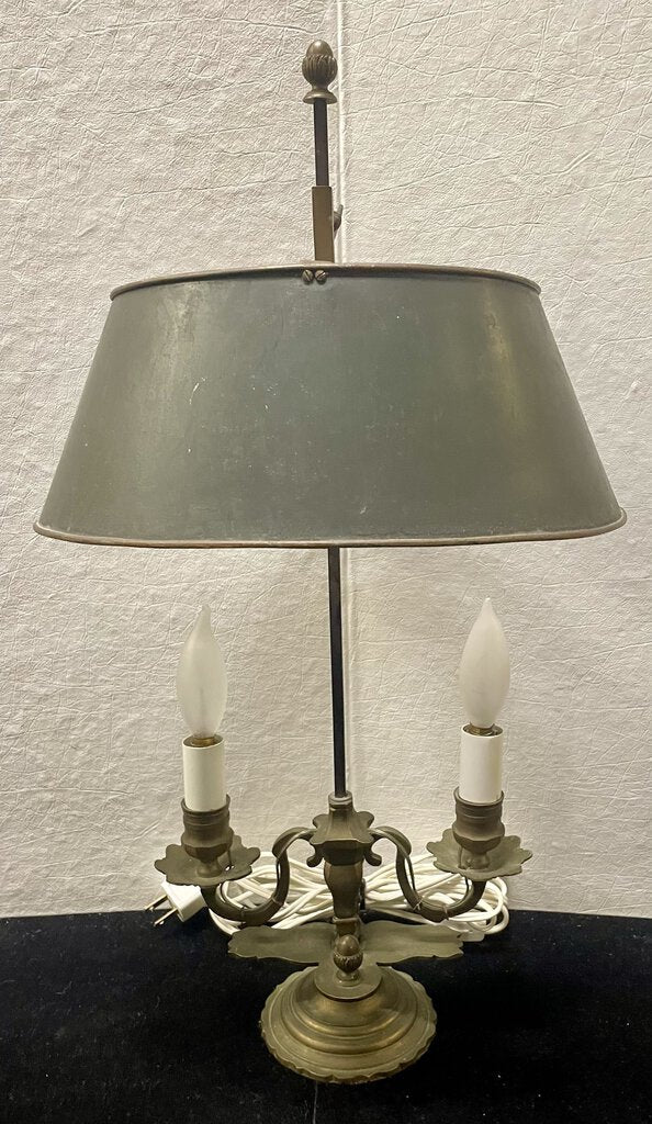 Brass French Style Bouillotte Adjustable Shade Table Lamp