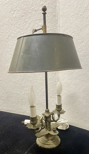 Brass French Style Bouillotte Adjustable Shade Table Lamp