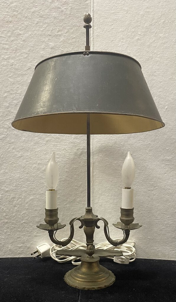 Brass French Style Bouillotte Adjustable Shade Table Lamp