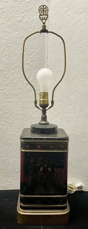 Vintage Frederick Cooper Tea Canister Table Lamp