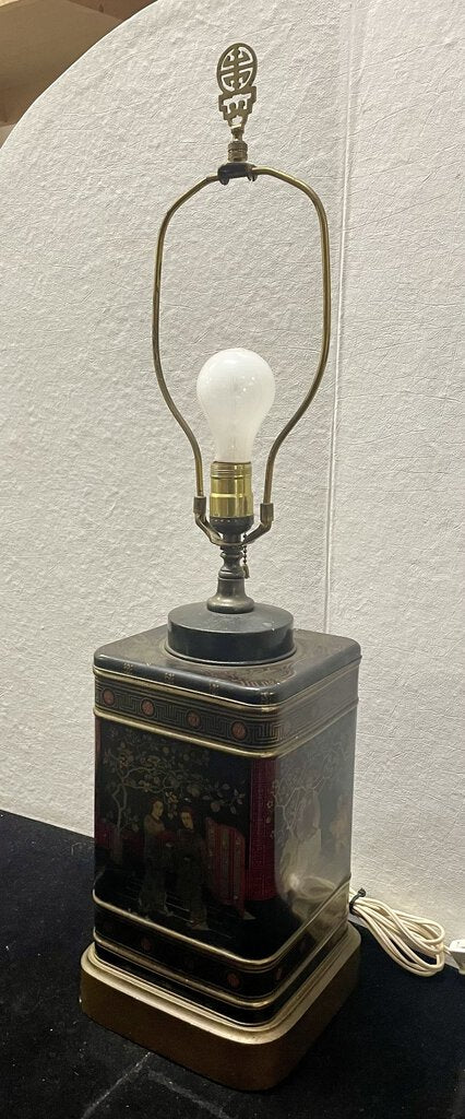 Vintage Frederick Cooper Tea Canister Table Lamp