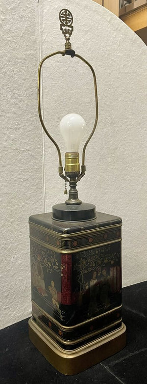 Vintage Frederick Cooper Tea Canister Table Lamp