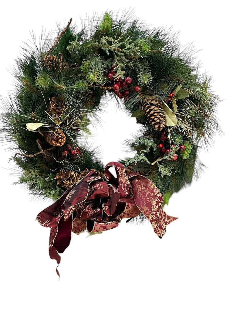 Christmas Wreath Custom Made 27"