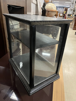 Black Wood & Glass Display Case 16x16x10