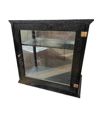 Black Wood & Glass Display Case 16x16x10