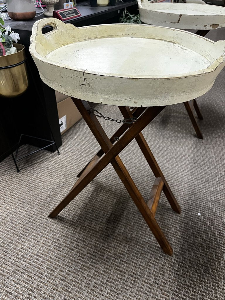 Yellow Wooden Tray With Stand