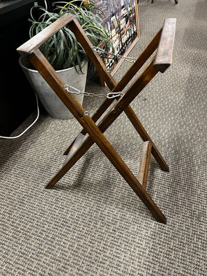 Yellow Wooden Tray With Stand