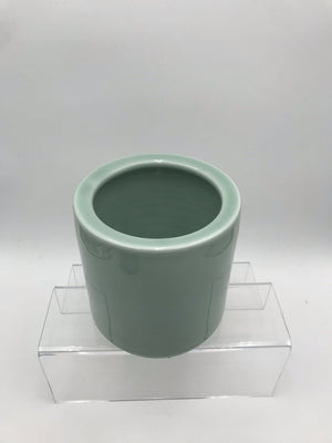 Celadon Glazed Ceramic Round Planter 7" Tall