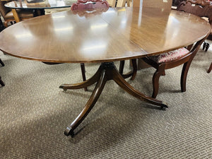 Regency Style Extendable Dining Table + 4 Chairs + 2 Leaves