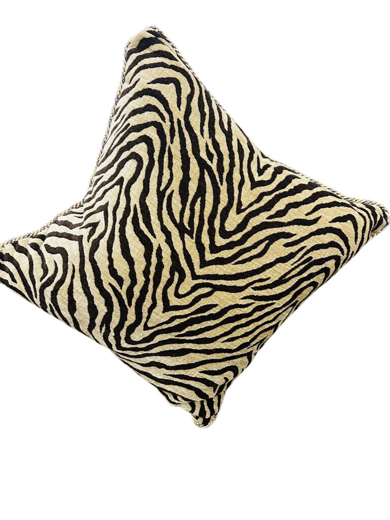 Zebra Design Down Pillow by Miss Daisy's Consignment & Auction House