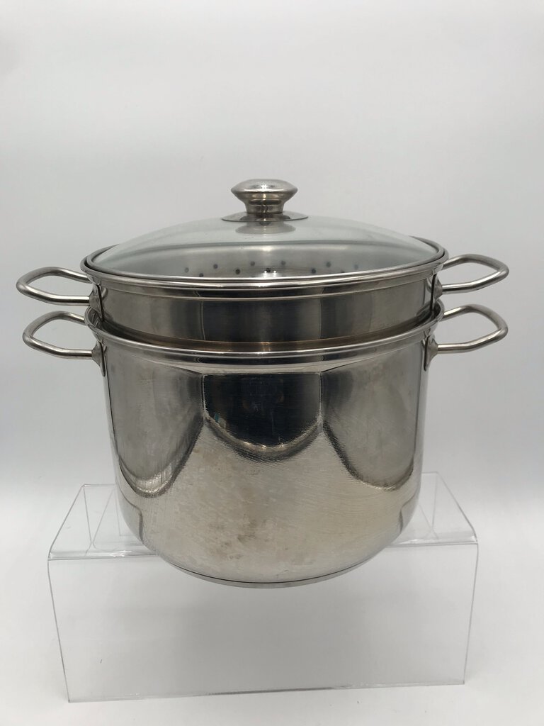 Williams Sonoma 8QT Stainless Steel Double Pasta Stock Pot