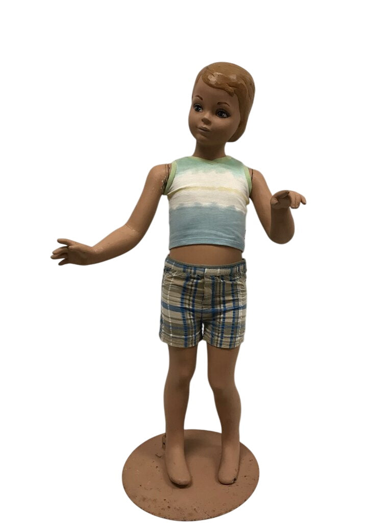 Vintage Clothed Mannequin Boy 37 Inch Tall