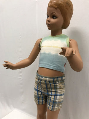 Vintage Clothed Mannequin Boy 37 Inch Tall