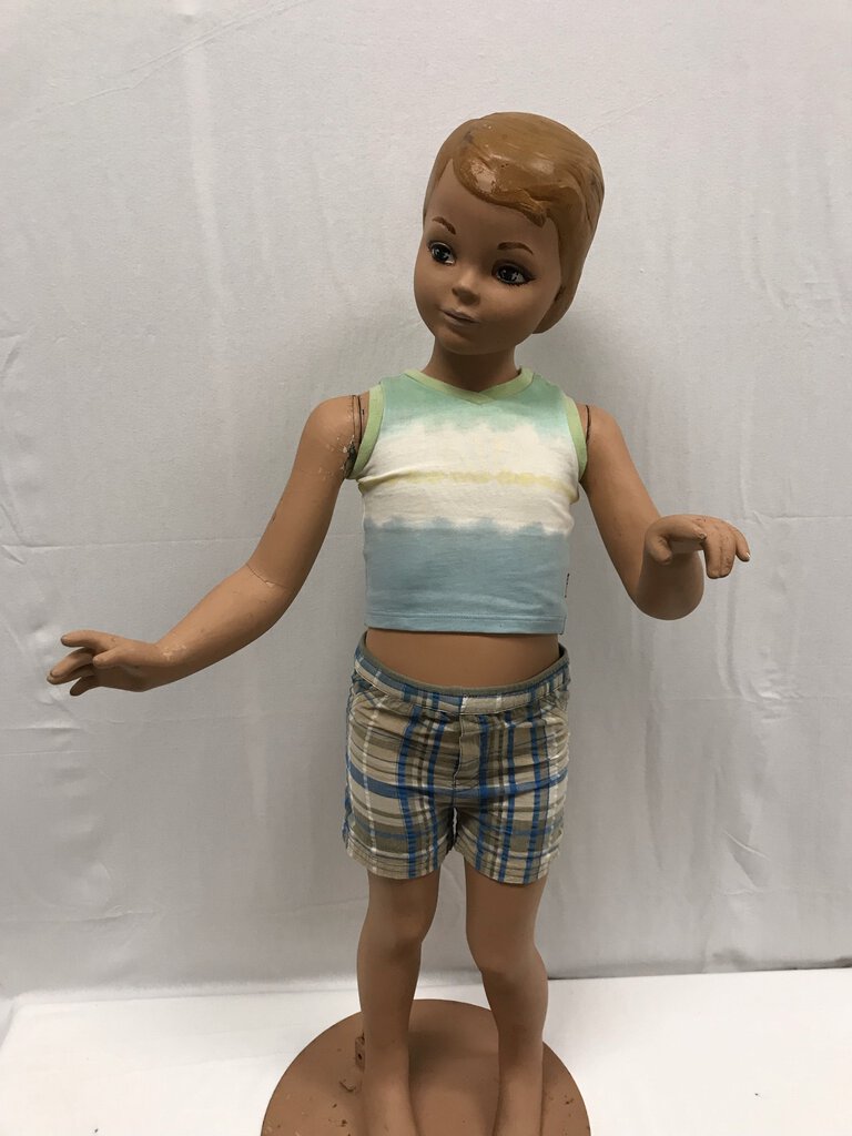 Vintage Clothed Mannequin Boy 37 Inch Tall
