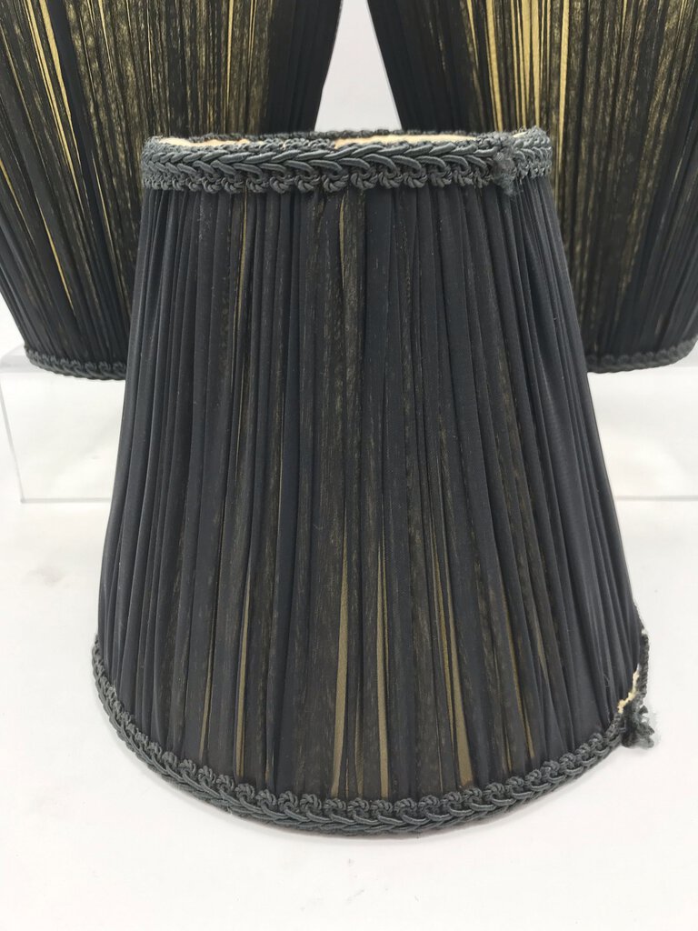 Black Lace Mini Clip on Lamp Shade Set (6)