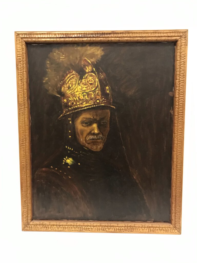 Rembrandt "The Man With The Golden Helmet" Repro 28x34