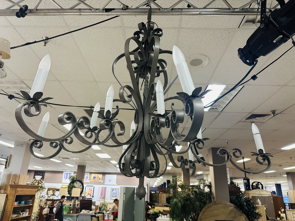 Wrought Iron 12 Candle Chandelier