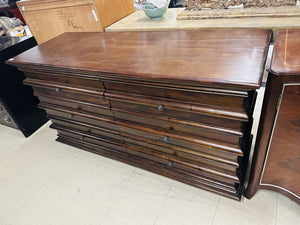 Dark Brown 6 Drawer Dresser 22x61x33