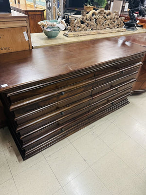 Dark Brown 6 Drawer Dresser 22x61x33