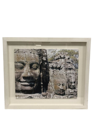 Buddhist Temple Head Framed Photo Print 27x23 by Miss Daisy's Consignment & Auction House