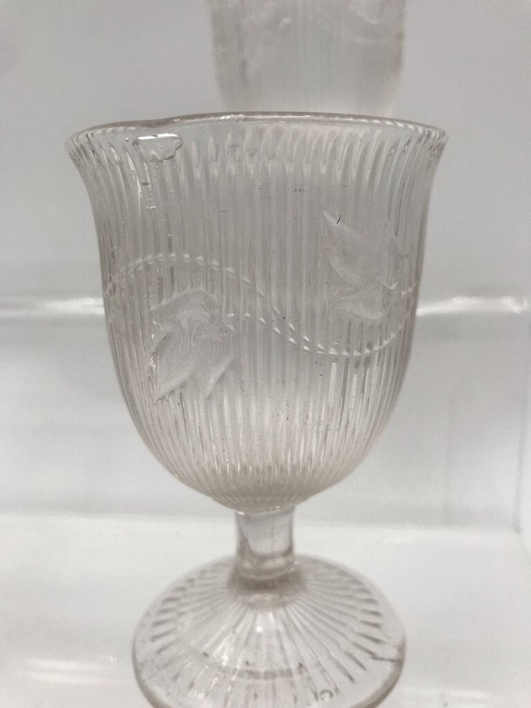 Flint Glass Ribbed Ivy Goblet Set (4)