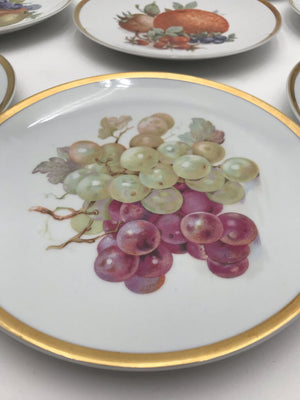 Bavarian Golden Crown Orchard Fruit Plate Set (8)