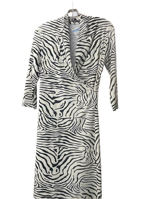 J. Mc Laughlin Panama Wrap Dress White/Black Savannah S