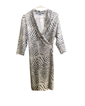 J. Mc Laughlin Panama Wrap Dress White/Black Savannah S