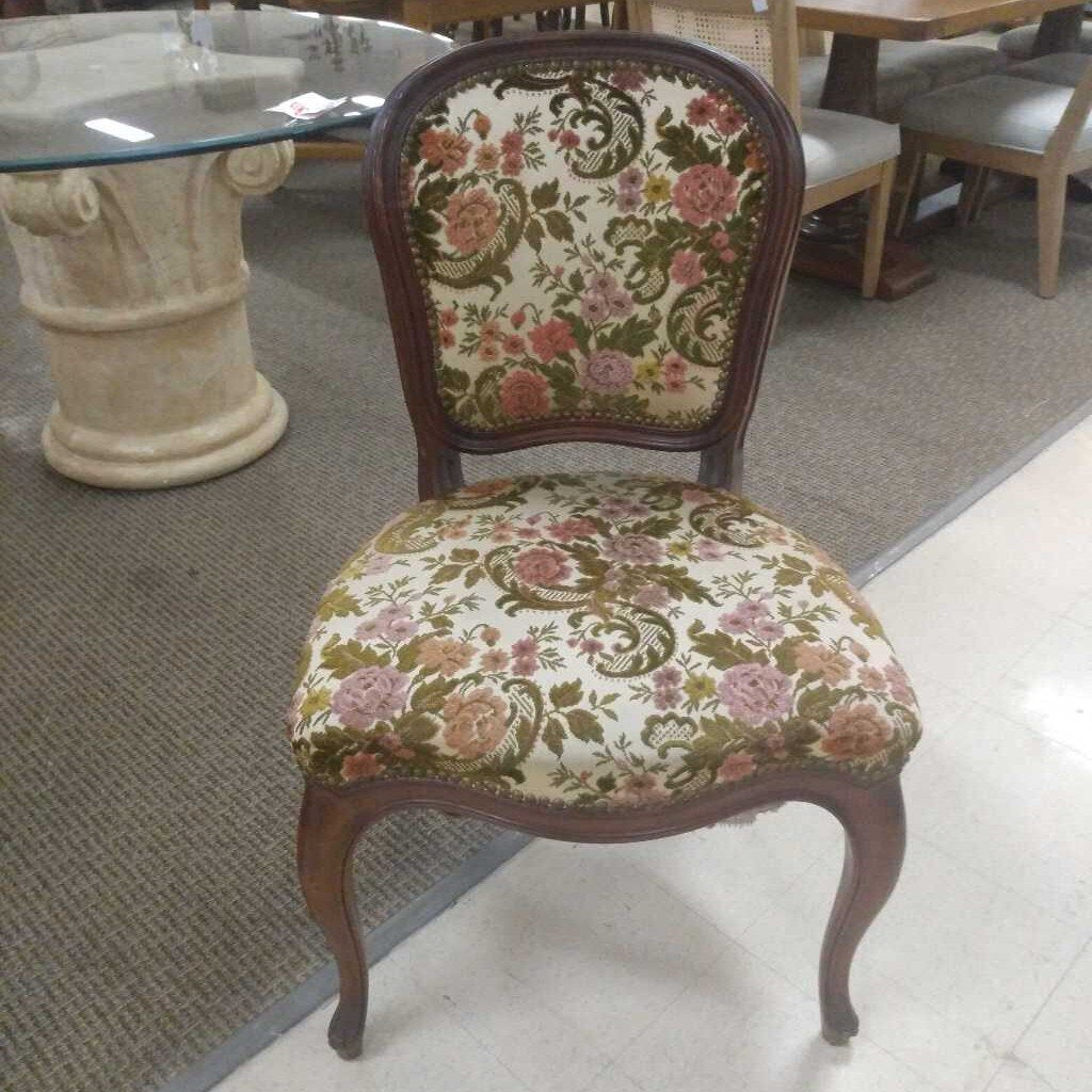 French Nailhead Tapestry Chair