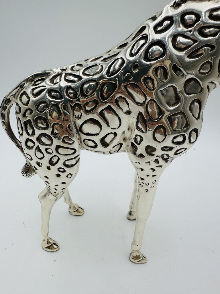 Claudio Rodriguez Silver Plated Giraffe Sculpture 10".5 H