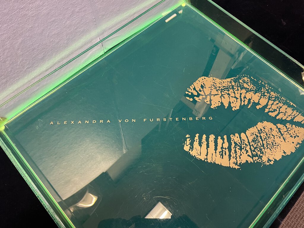 Alexandra Von Furstenberg Green Lucite Lipstick Tray