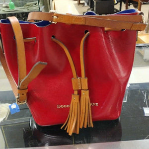 Dooney & Bourke Red Leather Bucket Bag