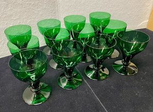 William Yeoward Crystal Holly Green Goblets (4 Pcs) MSRP: $130ea.