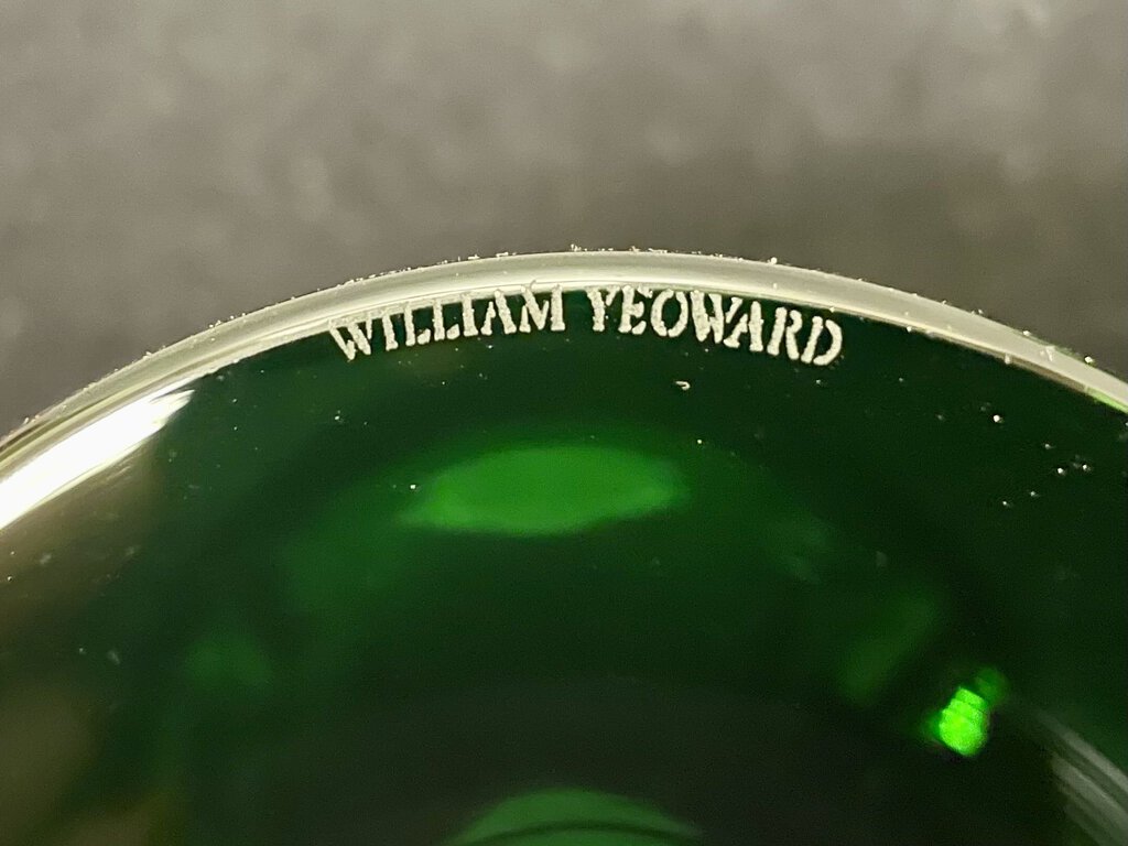 William Yeoward Crystal Holly Green Goblets (4 Pcs) MSRP: $130ea.