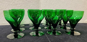 William Yeoward Crystal Holly Green Goblets (4 Pcs) MSRP: $130ea.