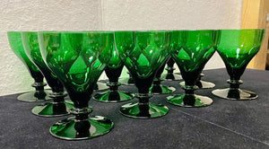 William Yeoward Crystal Holly Green Goblets (4 Pcs) MSRP: $130ea.