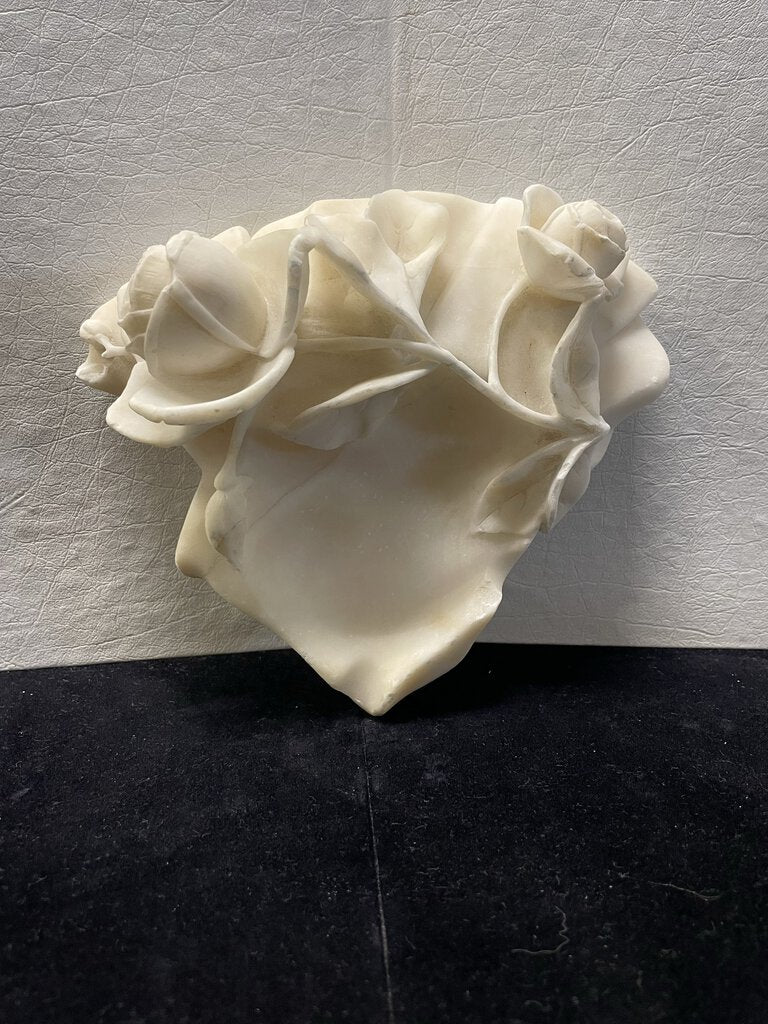 Alabaster Rose Stone Carved Dish