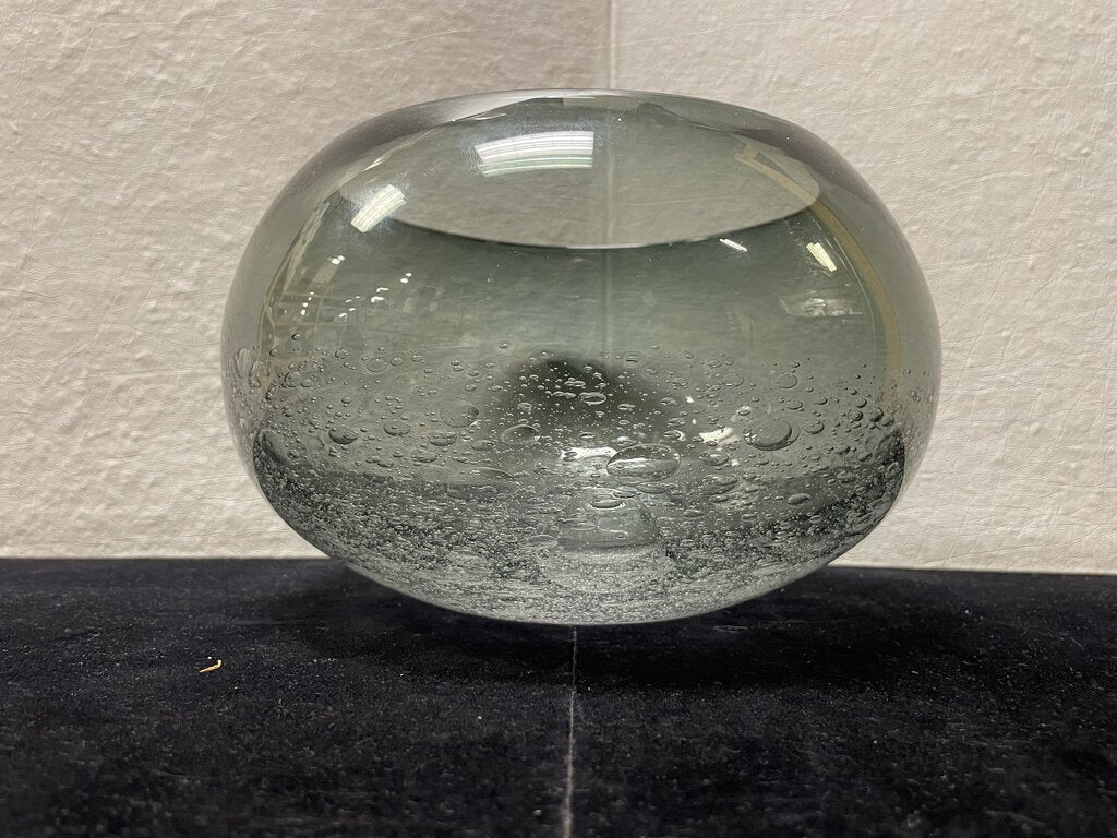 Caleb Siemon Green Blown Bubble Glass Bowl 2010