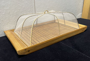 Bamboo Cane Mesh Net Lidded Serving Tray