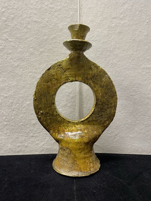 Moroccan Tamegroute Green Glazed Candle Holder