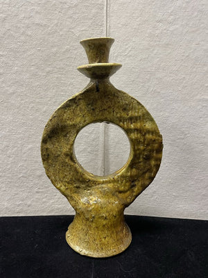 Moroccan Tamegroute Green Glazed Candle Holder