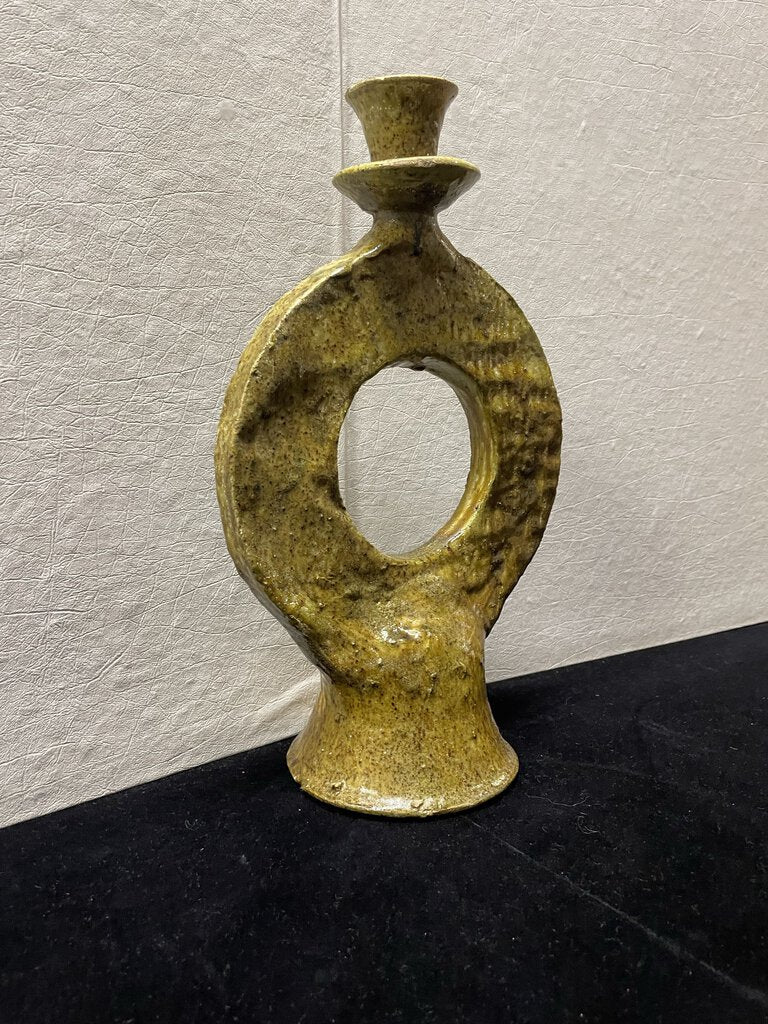 Moroccan Tamegroute Green Glazed Candle Holder