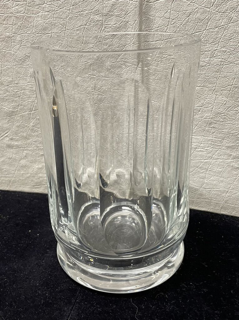 Clear Malmaison Style Fluted Glass Vase Unknown Maker