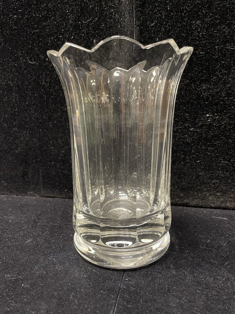 William Yeoward Clear Crystal Tulip Fluted Vase