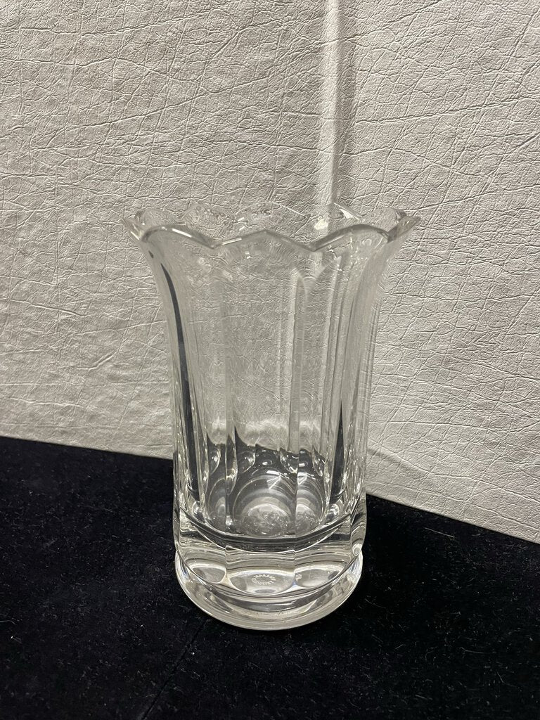 William Yeoward Clear Crystal Tulip Fluted Vase