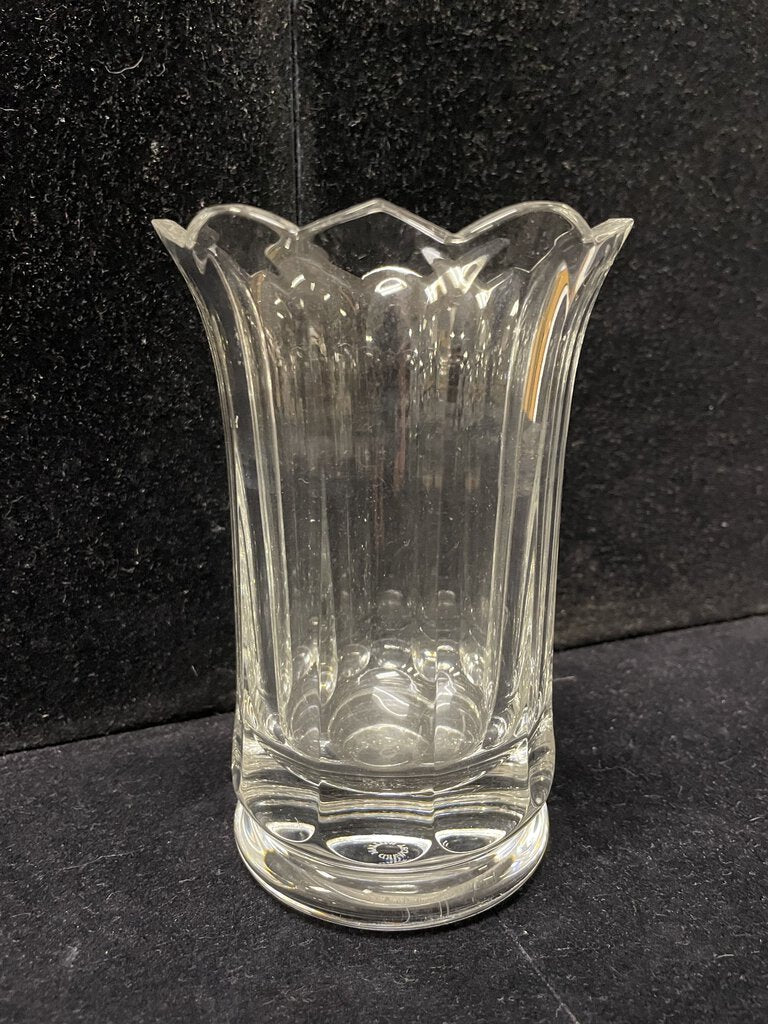 William Yeoward Clear Crystal Tulip Fluted Vase