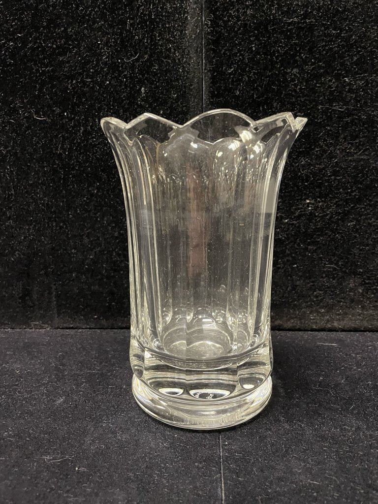 William Yeoward Clear Crystal Tulip Fluted Vase