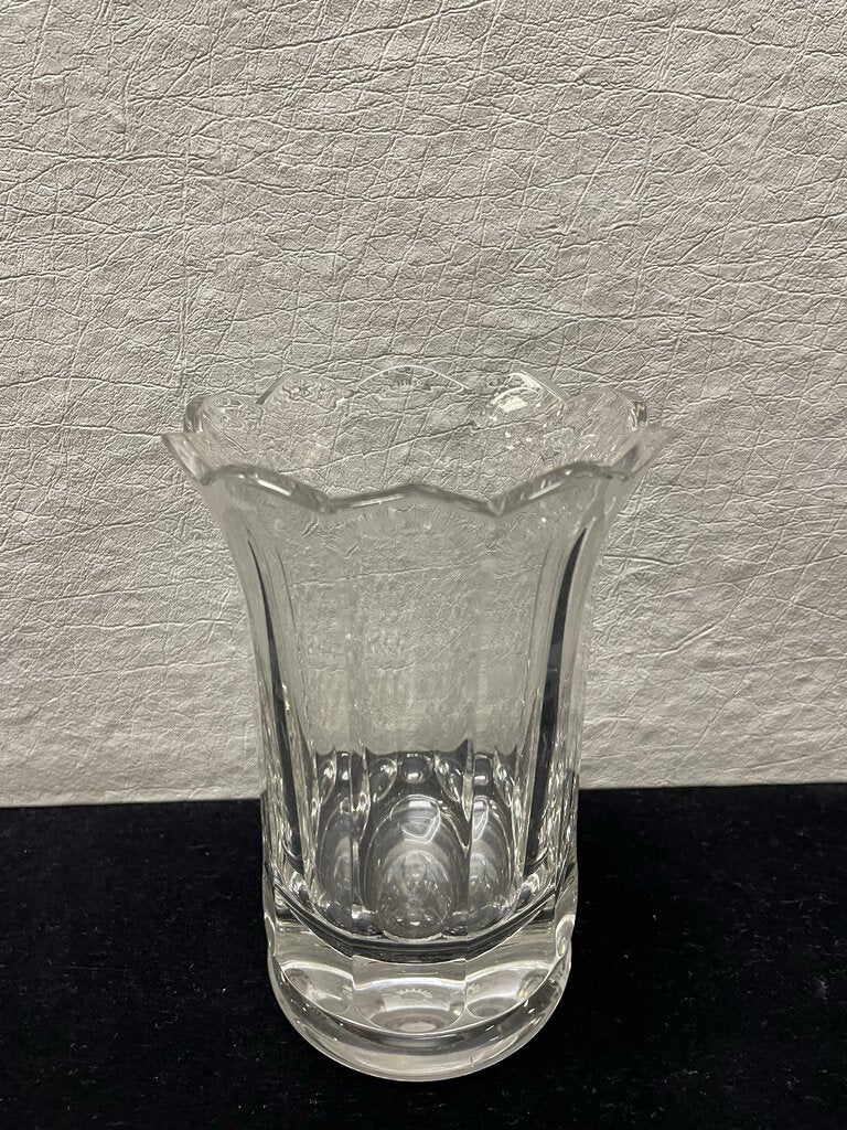 William Yeoward Clear Crystal Tulip Fluted Vase