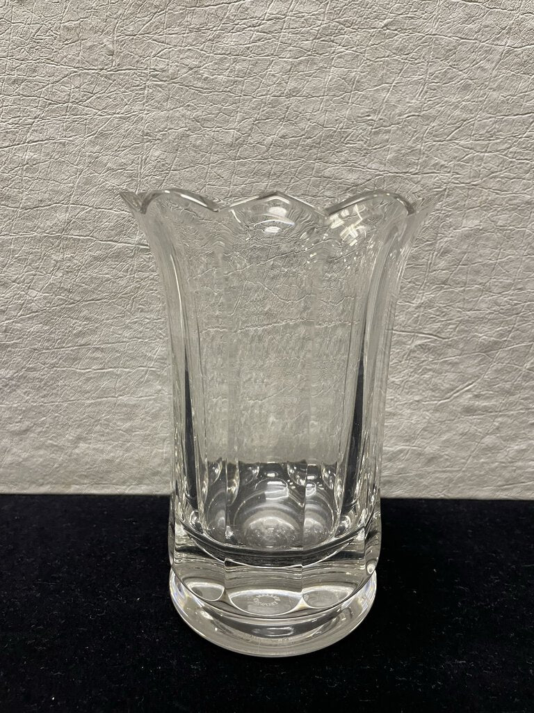 William Yeoward Clear Crystal Tulip Fluted Vase